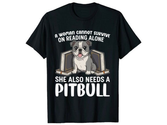 A Woman on Pitbull Dog T-Shirt SVG