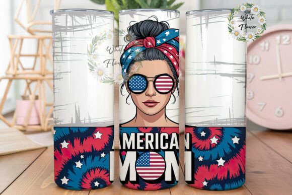 American Mom 20oz Tumbler Design