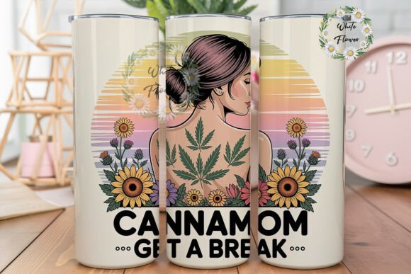 Canna Mom Tumbler Wrap PNG