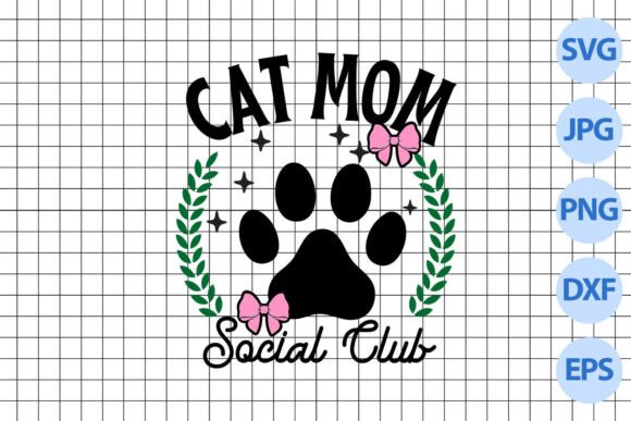 Cat Mom Social Club PNG