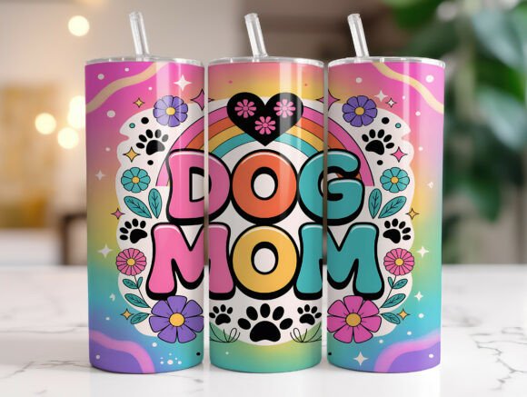 Dog Mom 20oz Tumbler Wrap Sublimation