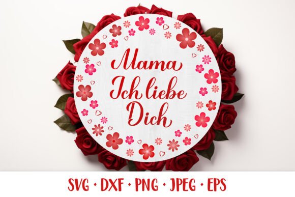 I Love You Mom in German Mothers Day PNG Review