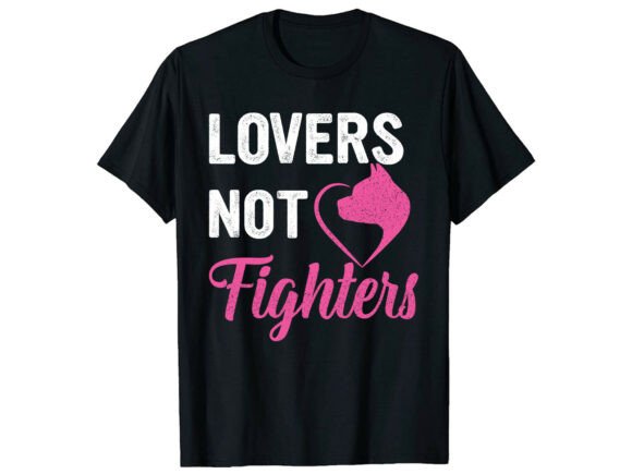 Lovers Not Pitbull Dog T-Shirt SVG