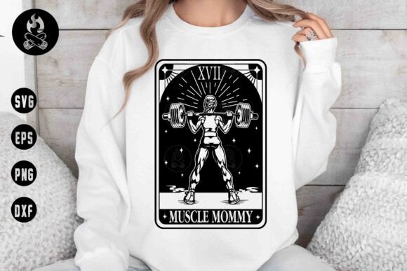 Muscle Mommy SVG Gym Tarot Style