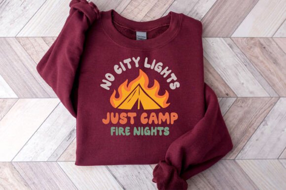 No City Lights Just Camp Fire Nights SVG