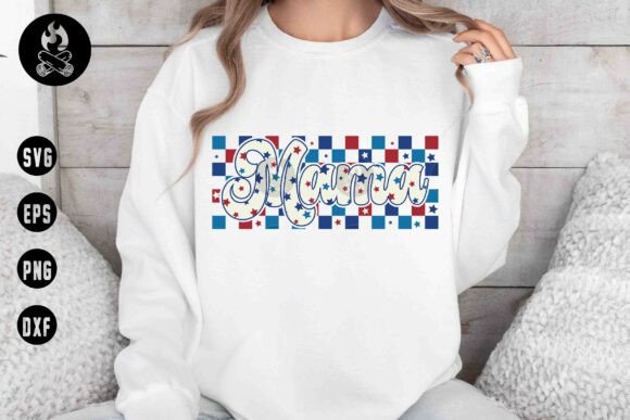 Patriotic Mama Stars SVG, Memorial Day
