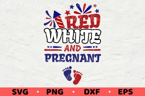 Red White and Pregnant, 4th of July Mom