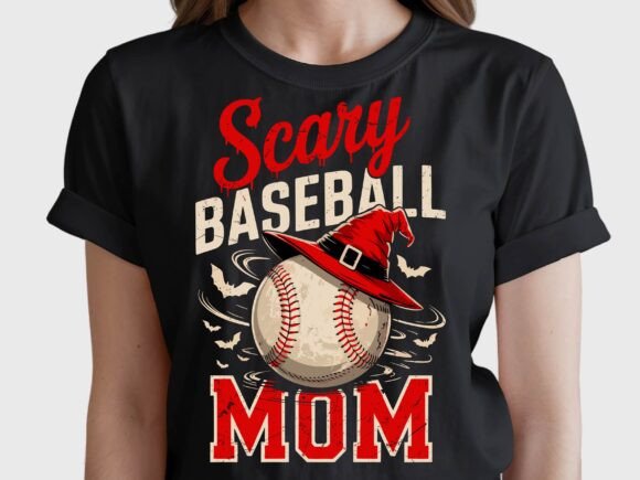 Scary Baseball Mom Halloween Witch Bat