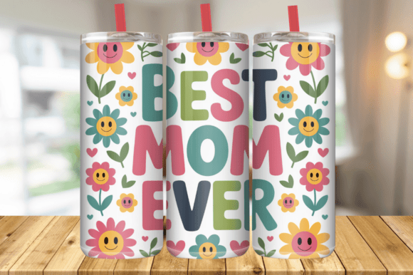 Smiley Flower for Mom 20oz Tumbler Wrap