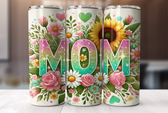 Sunflowers Floral Mom 20oz Tumbler Wrap
