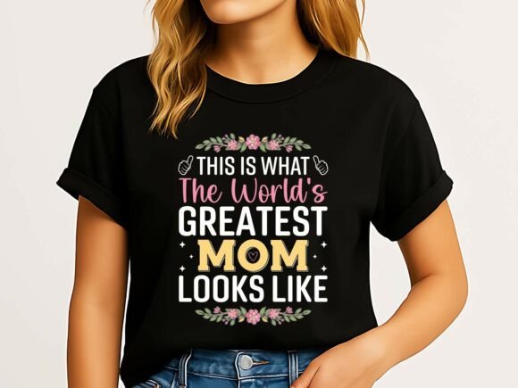 World’s Greatest Mom Floral T-shirt
